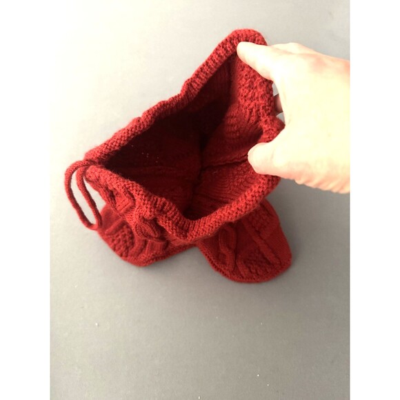 Dog Christmas Stocking, Knit Fireplace Stocking for Dogs, Bone Shape Stocking - Picture 2 of 4